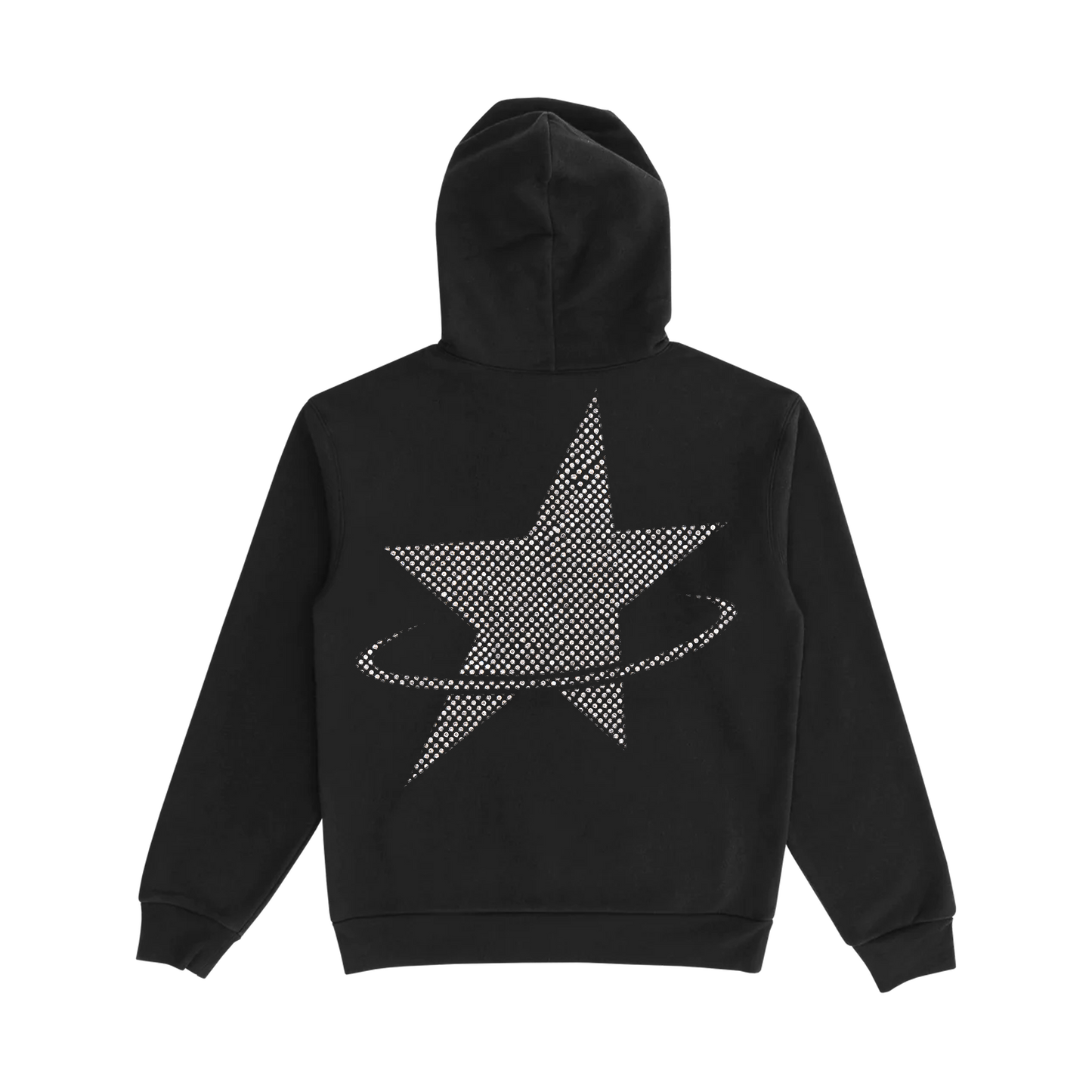 RHINESTONE LOGO HOODIE/ BLK – VAULTROOM